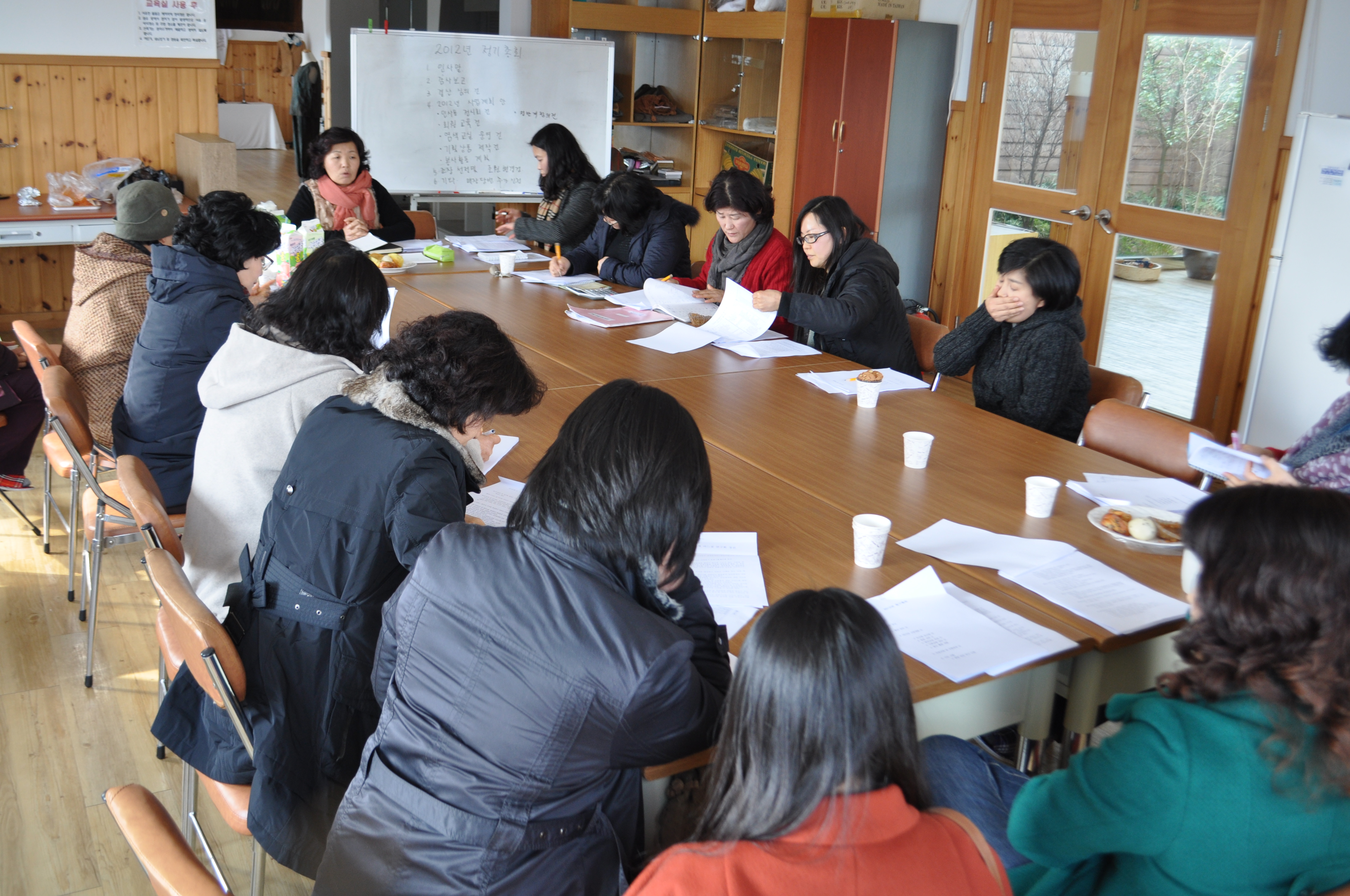 서귀포천연염색바느질연구회 총회(2012. 2. 9)